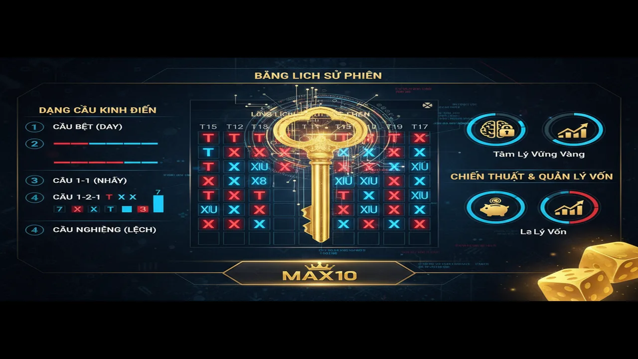 Cách đọc bảng lịch sử phiên Tài Xỉu chuẩn nhất Max10