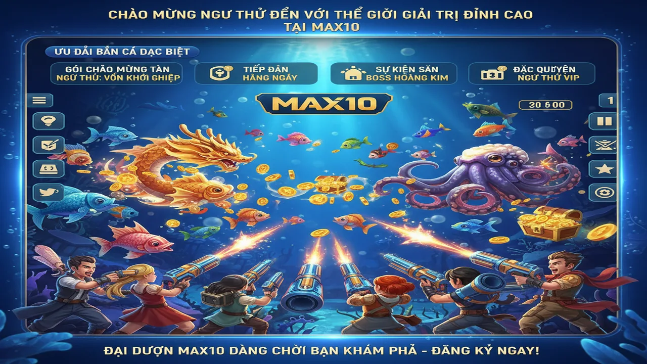 Ưu đãi đặc quyền dành cho sảnh Bắn Cá Online Max10