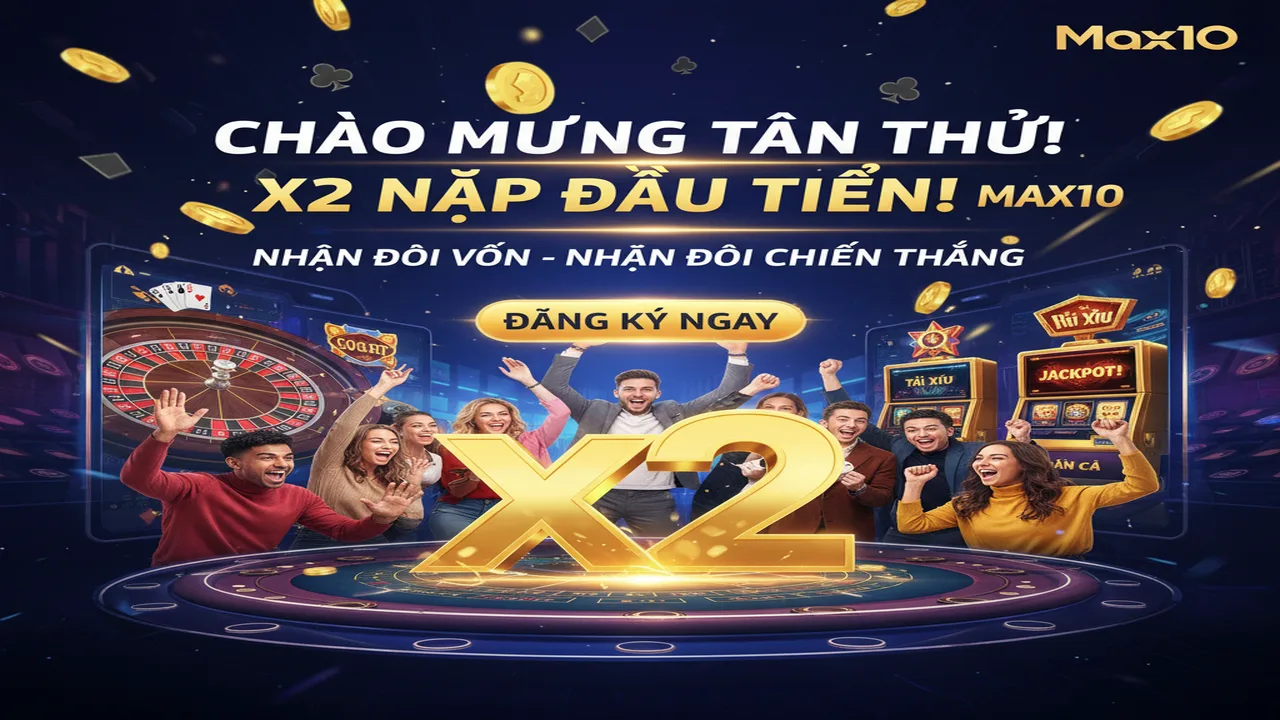 Khuyến mãi nạp lần đầu X2 giá trị tiền nạp Max10