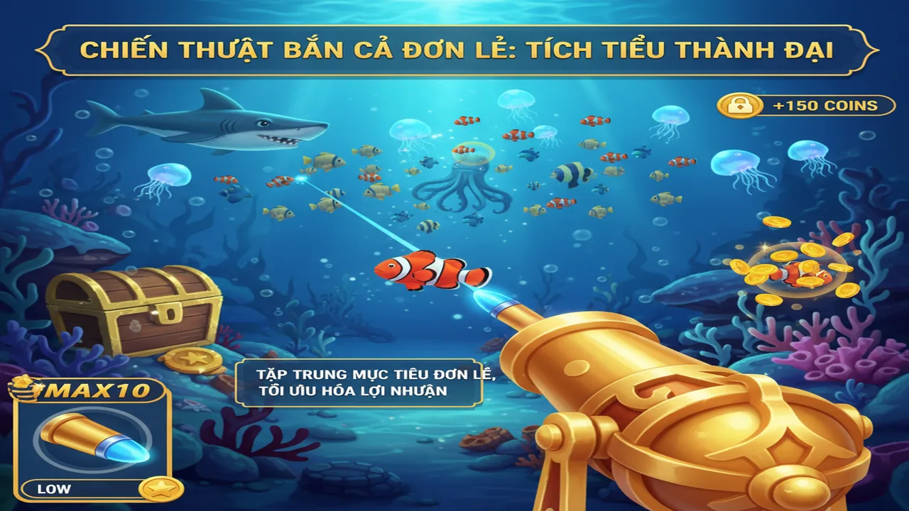 Thủ thuật bắn cá đơn lẻ không bao giờ lỗ vốn Max10